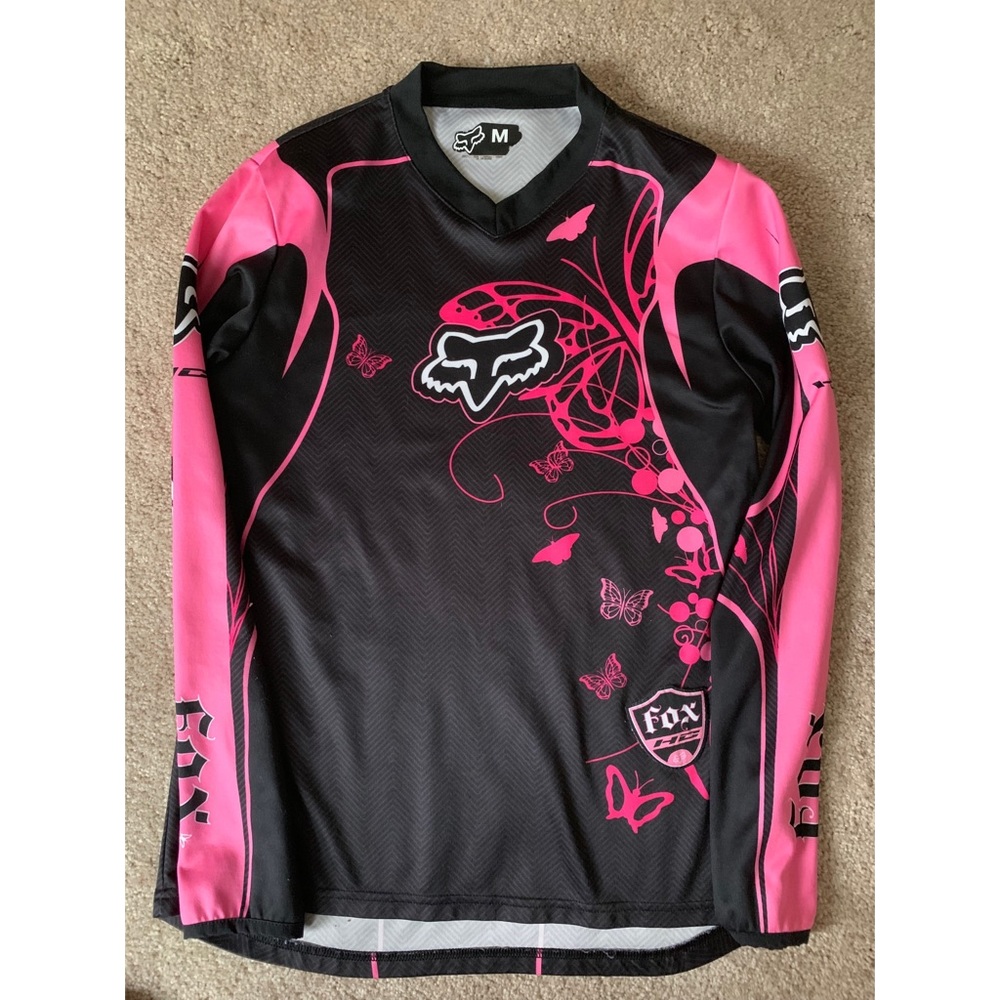 Fox Riders Medium Black and Pink Jersey